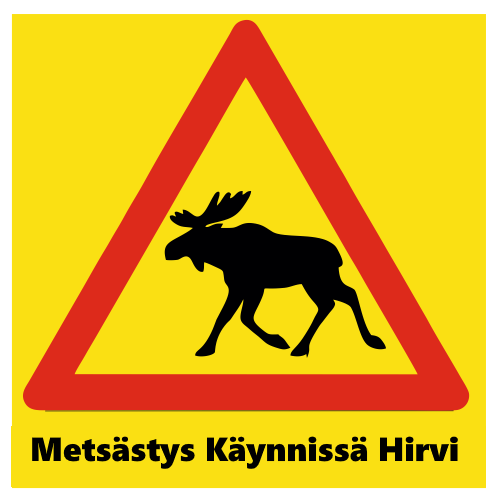 Magnetisk varningsskylt Jakt p&aring;g&aring;r, &auml;lg