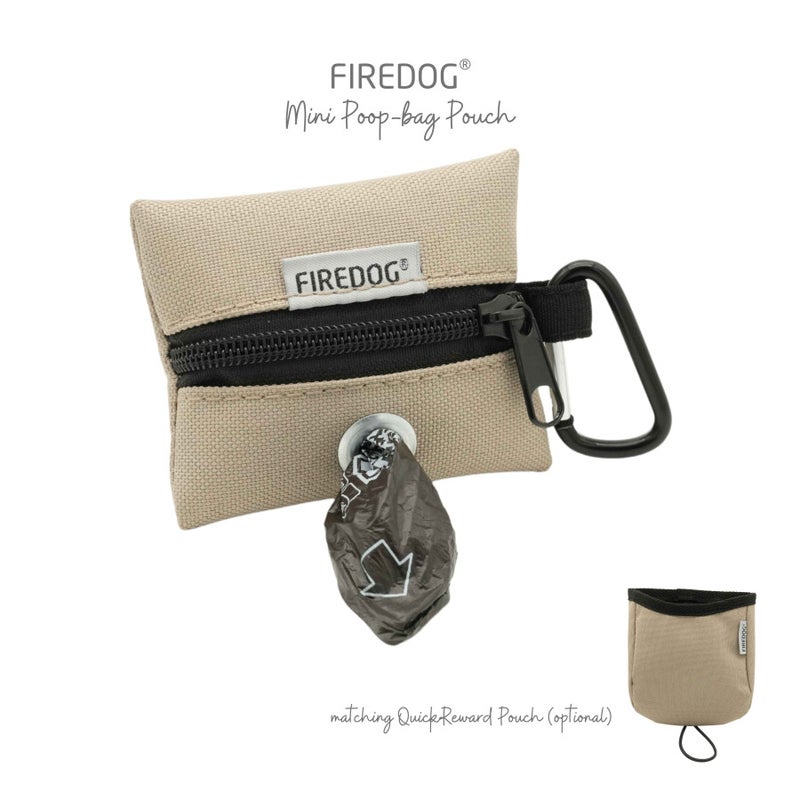 Firedog Mini Poop-bag Avf&ouml;ringsp&aring;sefodral, Beige