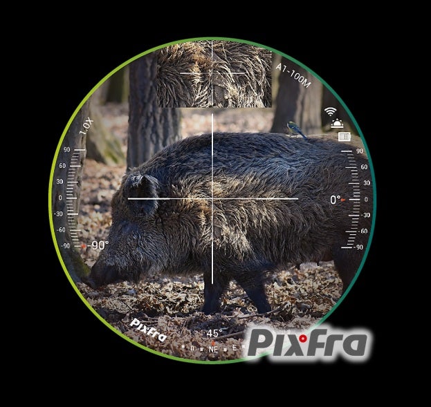Pixfra Volans V850 4K LRF m&ouml;rkerseende kikare med avst&aring;ndsm&auml;tare